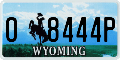 WY license plate 08444P