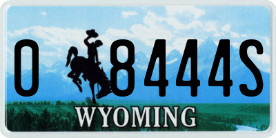 WY license plate 08444S
