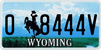 WY license plate 08444V