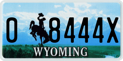 WY license plate 08444X