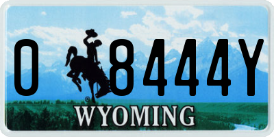 WY license plate 08444Y