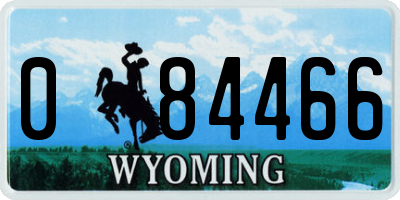 WY license plate 084466