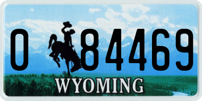 WY license plate 084469