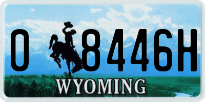 WY license plate 08446H