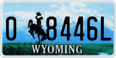 WY license plate 08446L
