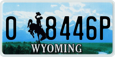WY license plate 08446P