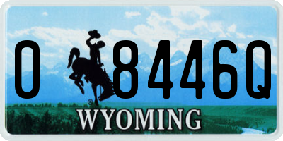 WY license plate 08446Q
