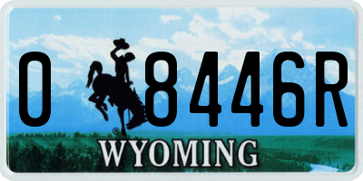 WY license plate 08446R