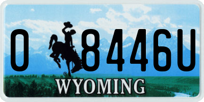 WY license plate 08446U