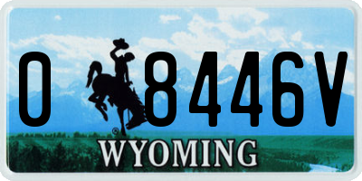 WY license plate 08446V
