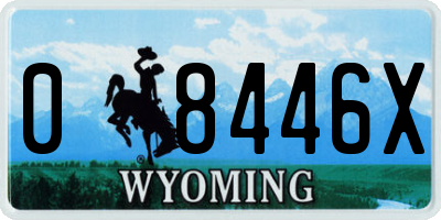 WY license plate 08446X