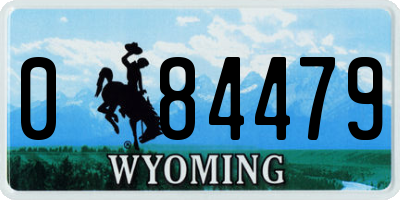 WY license plate 084479