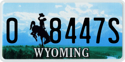WY license plate 08447S