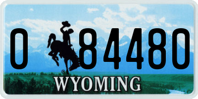 WY license plate 084480