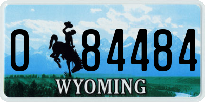 WY license plate 084484