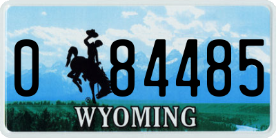 WY license plate 084485