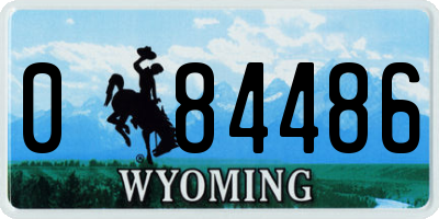 WY license plate 084486