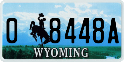 WY license plate 08448A