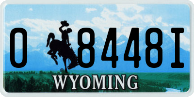 WY license plate 08448I