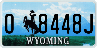 WY license plate 08448J