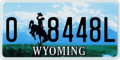 WY license plate 08448L