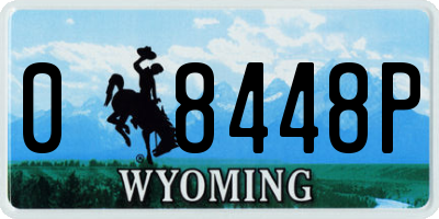 WY license plate 08448P