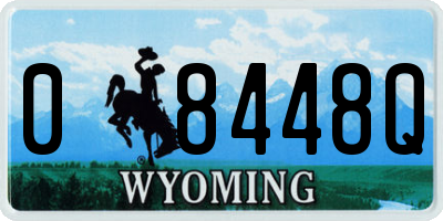 WY license plate 08448Q