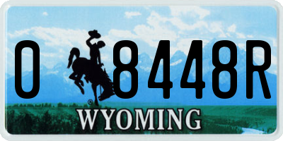 WY license plate 08448R