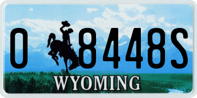 WY license plate 08448S