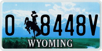WY license plate 08448V