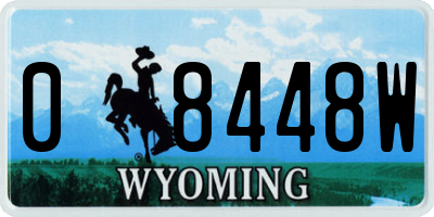 WY license plate 08448W