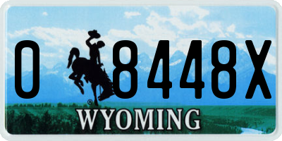 WY license plate 08448X