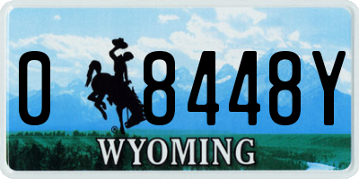 WY license plate 08448Y