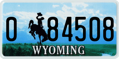 WY license plate 084508