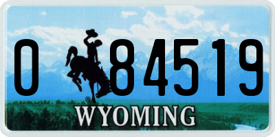 WY license plate 084519