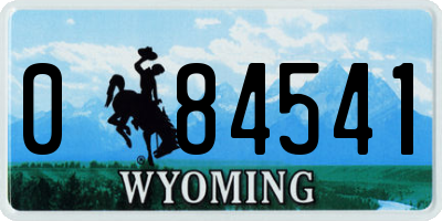 WY license plate 084541