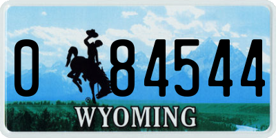 WY license plate 084544