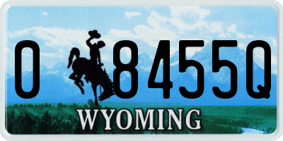 WY license plate 08455Q