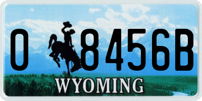 WY license plate 08456B