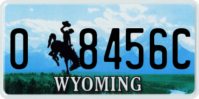 WY license plate 08456C
