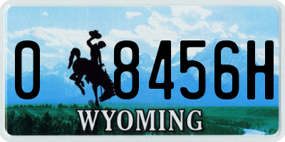 WY license plate 08456H