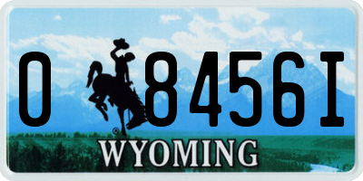 WY license plate 08456I