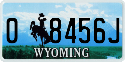 WY license plate 08456J