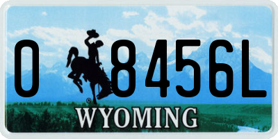 WY license plate 08456L