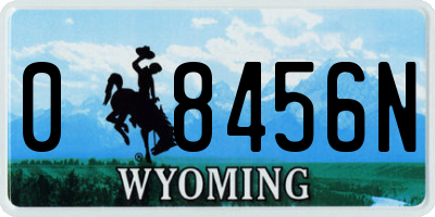 WY license plate 08456N