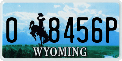 WY license plate 08456P
