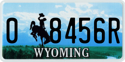 WY license plate 08456R