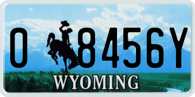 WY license plate 08456Y