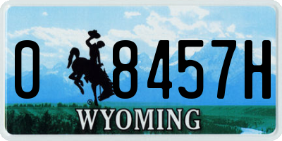 WY license plate 08457H