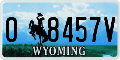 WY license plate 08457V
